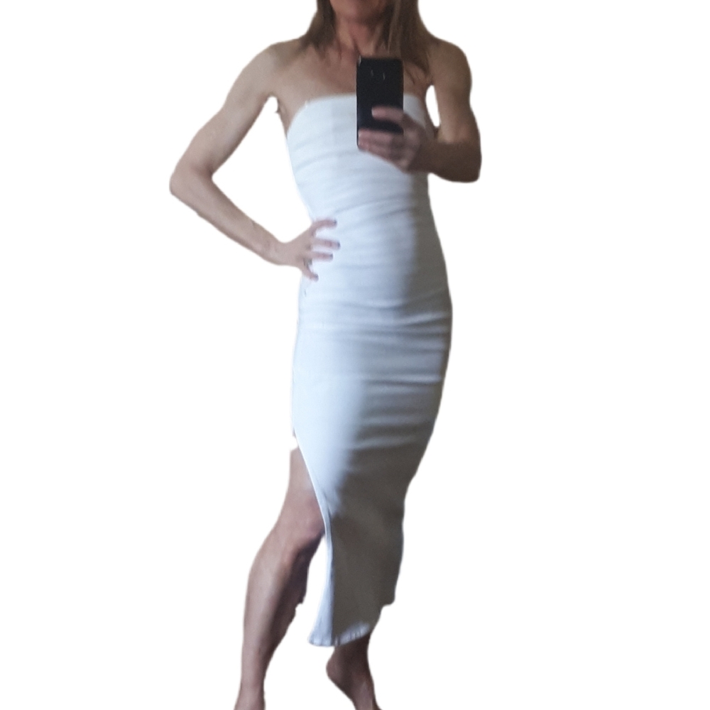 New Zara Strapless White Dress
